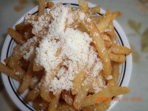 Dos Chinos fries with cotija cheese.